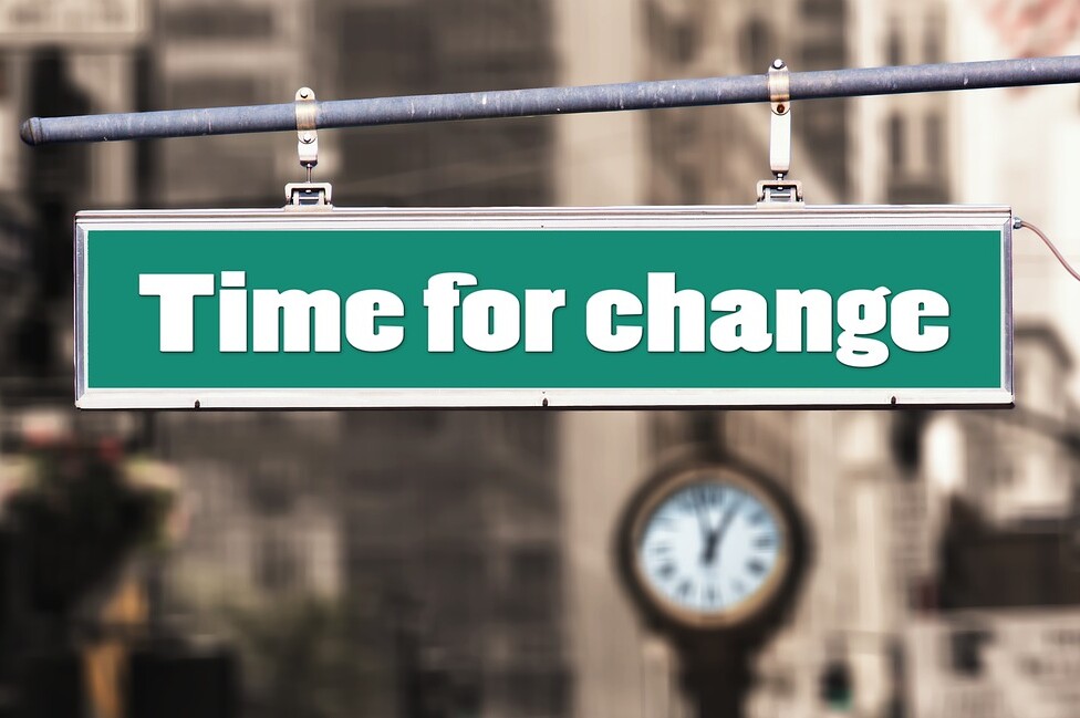 Time for Change sign post